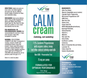 Calm Cream™ – bioidentical Progesterone cream with calming seeds